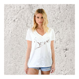 V-Neck Tee Cat Love