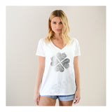 V-Neck Tee Clover Of Roses