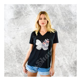 V-Neck Tee Butterflies Emerge & Fly