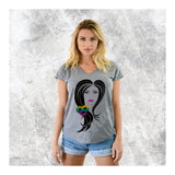 V-Neck Tee Sunflower Girl