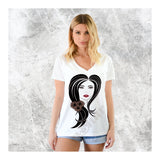 V-Neck Tee Sunflower Girl