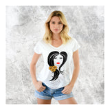 V-Neck Tee Sunflower Girl