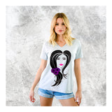 V-Neck Tee Sunflower Girl