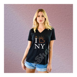 V-Neck Tee I Love NY Liberty Torch