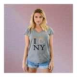 V-Neck Tee I Love NY Liberty Torch