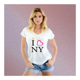 V-Neck Tee I Love NY Liberty Torch