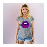 V-Neck Tee Lips