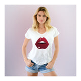 V-Neck Tee Lips