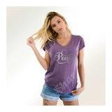 V-Neck Tee Peace Word