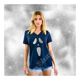 V-Neck Tee Scary Face