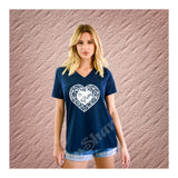 V-Neck Tee So Pretty Heart