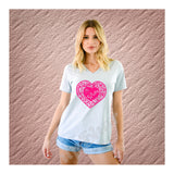 V-Neck Tee So Pretty Heart