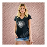 V-Neck Tee So Pretty Heart