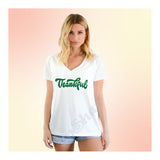 V-Neck Tee Thankful