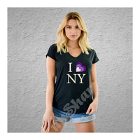 V-Neck Tee I Love NY 3 Hearts