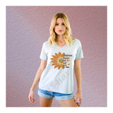V-Neck Tee Sunflower Between Being And Not Being I Am
