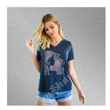 V-Neck Tee Woman Silhouette