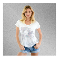 V-Neck Tee Woman Silhouette